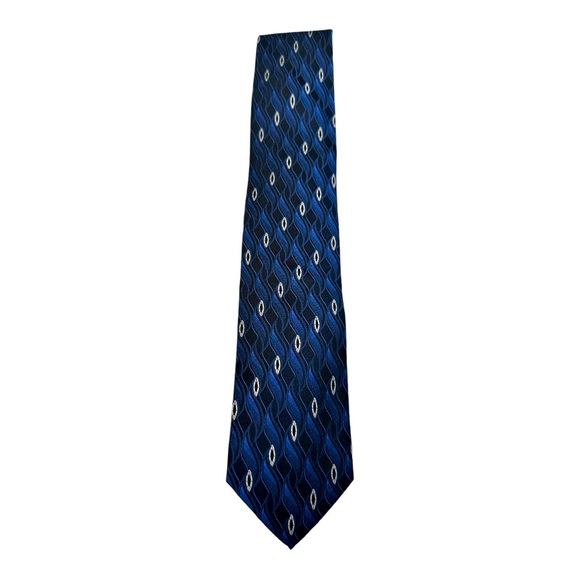 Concepts by Claiborne Blue & Black Men’s Silk Tie - Picture 1 of 4